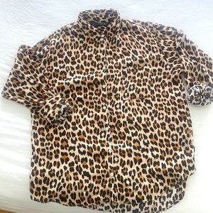 ZARA // Leopard 3/4 Sleeve Blouse